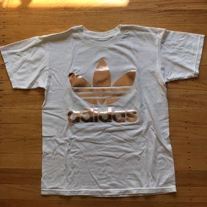 Adidas Rose Gold Logo Tee